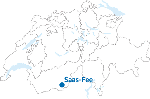 Geografische Lage von Saas-Fee