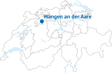 Geografische Lage von Wangen an der Aare