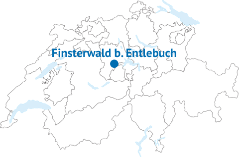 Geografische Lage von Finsterwald bei Entlebuch Geografische Lage von Finsterwald bei Entlebuch