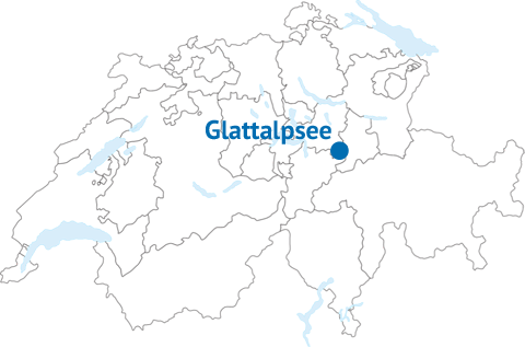 Geografische Lage des Glattalpsees Geografische Lage des Glattalpsees