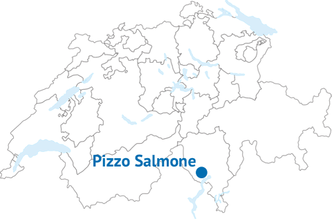 Geografische Lage des Pizzo Salmone Geografische Lage des Pizzo Salmone