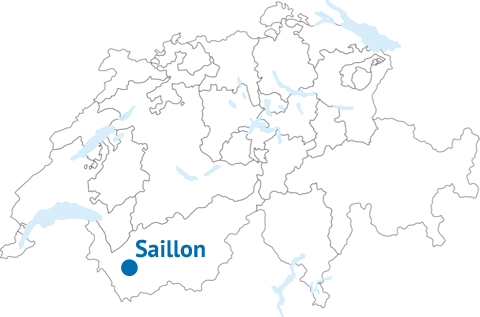 Lage Startort - Rebberg-Wanderung von Saillon nach Sion