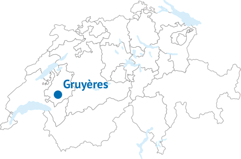 Geografische Lage von Gruyères