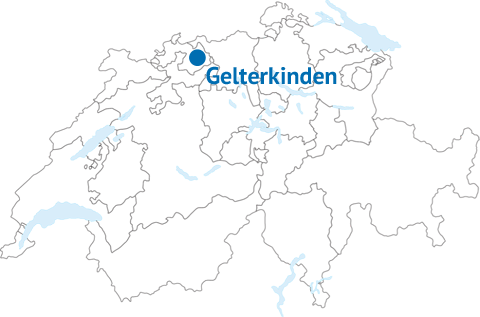 Geografische Lage von Gelterkinden