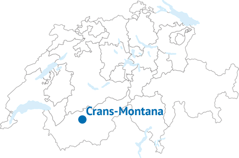 Geografische Lage von Crans-Montana