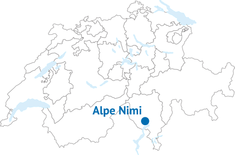 Geografische Lage der Alpe Nimi