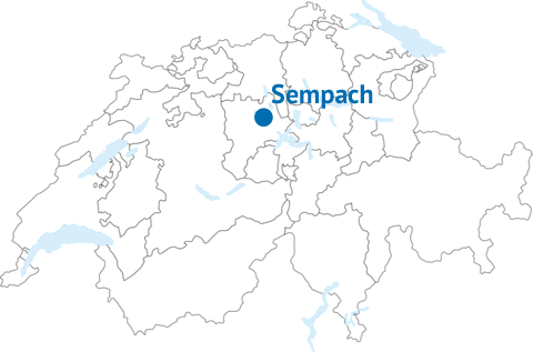 Geografische Lage von Sempach