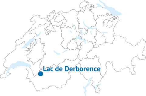 Geografische Lage des Lac de Derborence Geografische Lage des Lac de Derborence