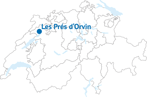 Geografische Lage von Les Prés d'Orvin