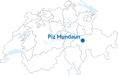 Geografische Lage des Piz Mundauns