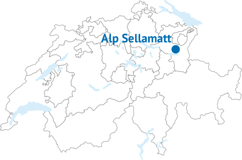 Geografische Lage der Alp Sellamatt