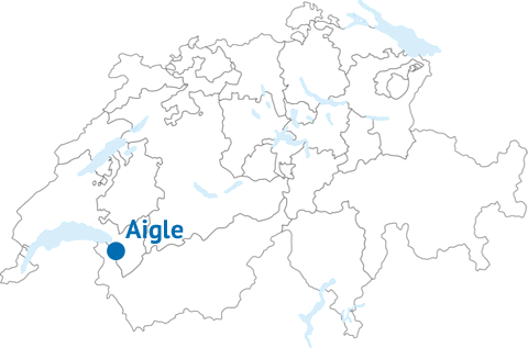Geografische Lage von Aigle