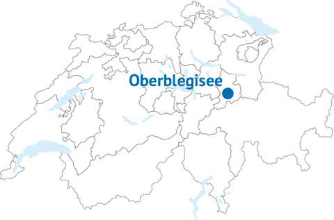Geografische Lage des Oberblegisees Geografische Lage des Oberblegisees
